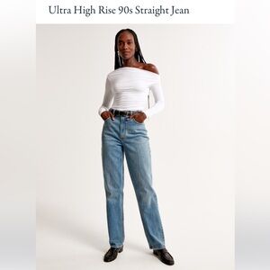A&F | ultra high rise 90s straight jean